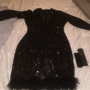 Black Sequin Dress